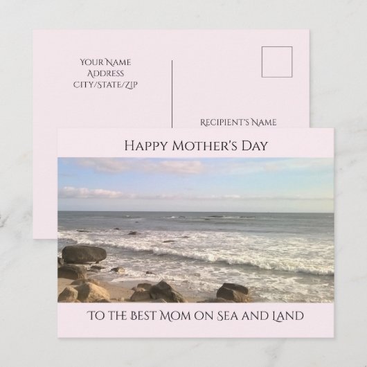 Foto van Atlantische Oceaan Beste Moeder Zee Liefh Briefkaart (Voorkant / Achterkant)