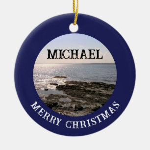 Foto van Atlantische Oceaan Naam toevoegen aan Nav Keramisch Ornament