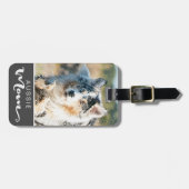 Foto van Australian Shepherd Aussie Ma Dog Bagagelabel (Voorkant horizontaal)