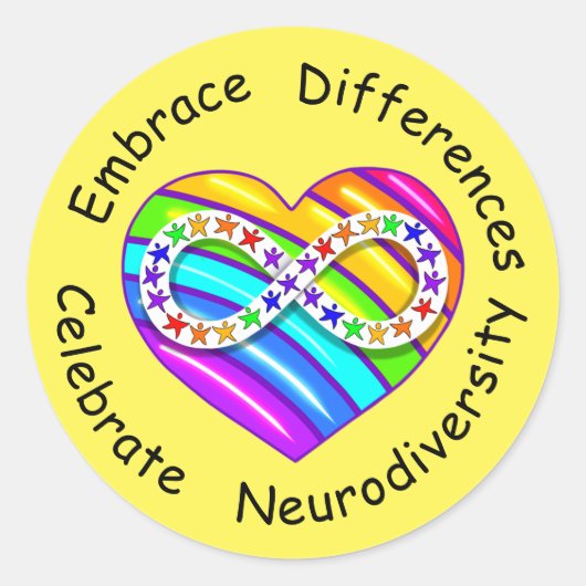 Foto van Autisme Neurodiversity Heart Stickers (Voorkant)