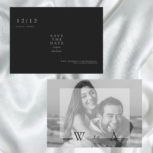 Foto van B/W Black Wedding Save the Date