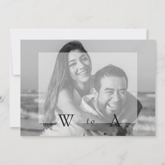 Foto van B/W Black Wedding Save the Date (Achterkant)
