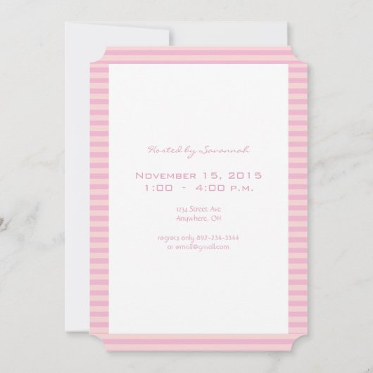 Foto van Baby Girl Shower Kaart (Achterkant)