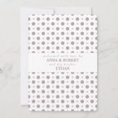 Foto van baby Hallo World Taupe/Pink 3 Aankondiging (Achterkant)