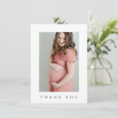 Foto van baby shower bedankt je creditcard kaart (Staand voorkant)