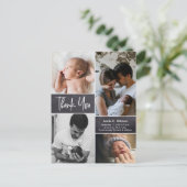 foto van baby shower bedankt je geboorteaankondigi briefkaart (Staand voorkant)