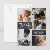 foto van baby shower bedankt je geboorteaankondigi briefkaart (Voorkant / Achterkant)