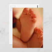 Foto van baby voet dicht briefkaart (Voorkant / Achterkant)