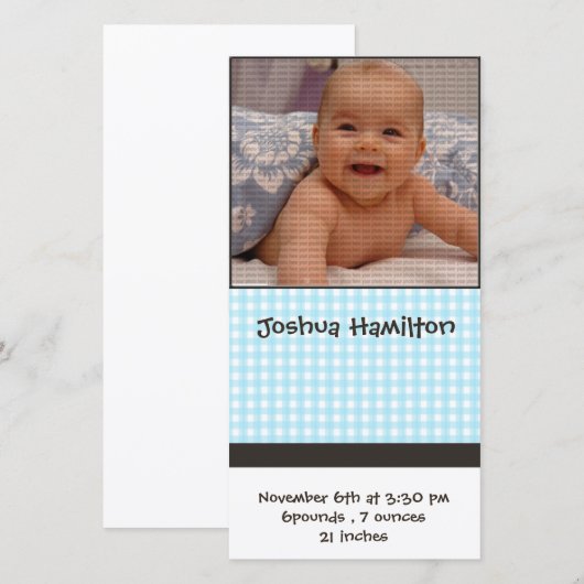 foto van baby's met aankondiging (Voorkant / Achterkant)