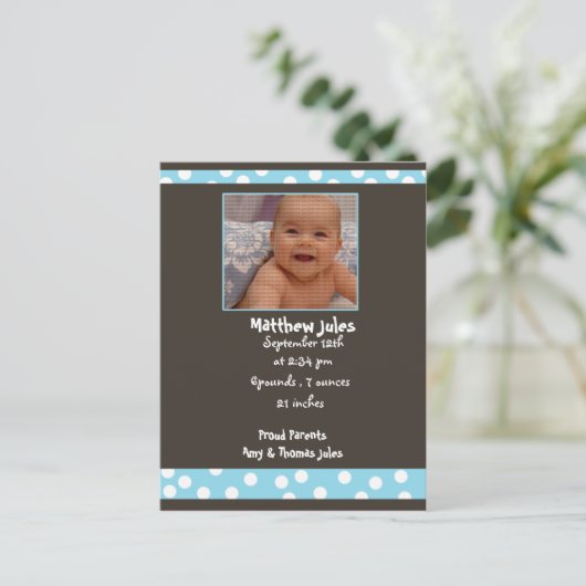 foto van baby's met aankondiging (Staand voorkant)