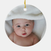 Foto van Back Girl Babys First Kerstluipaard Keramisch Ornament (Achterkant)