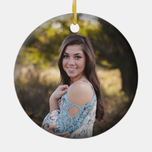 Foto van Back Gold Balloons Senior Afstuderen Keramisch Ornament (Achterkant)