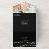 Foto van Back Paars Gerber Star String Light All In One Uitnodiging (Buitenkant)