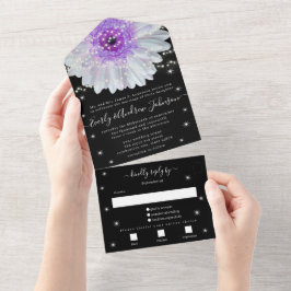 Foto van Back Paars Gerber Star String Light All In One Uitnodiging