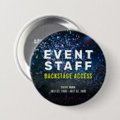 Foto van Backstage Access van het personeel van he Ronde Button 7,6 Cm (Voorkant /achterkant)