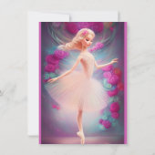 Foto van Ballerina Rozen Floral Ballet Birthday Kaart (Achterkant)