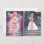 Foto van Ballerina Rozen Floral Ballet Birthday Kaart (Voorkant)