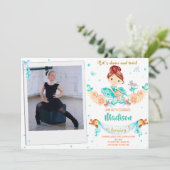 Foto van Ballerina verjaardagsuitnodiging Ballet Kaart (Staand voorkant)