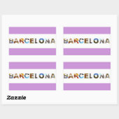 Foto van Barcelona Spain Colorful Architecture Rechthoekige Sticker (Vel)