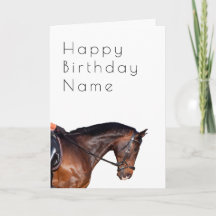 Foto van Bay Paarden Deco Birthday Kaart
