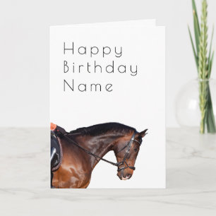 Foto van Bay Paarden Deco Birthday Kaart