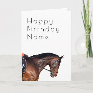 Foto van Bay Paarden Deco Birthday Kaart