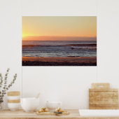 Foto van Beach Ocean Sunrise Poster (Keuken)