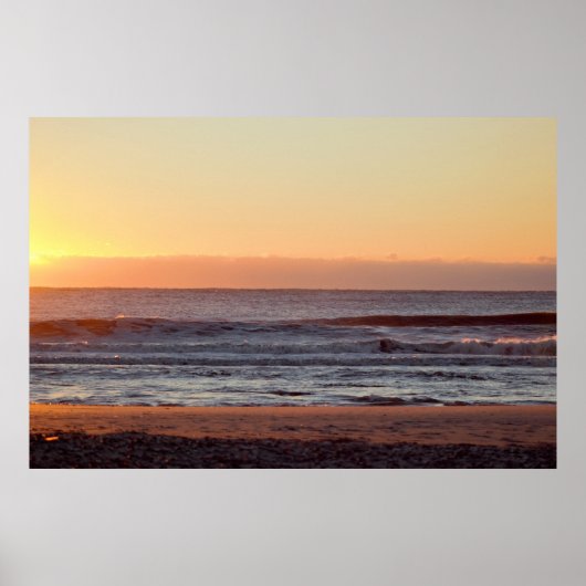 Foto van Beach Ocean Sunrise Poster (Voorkant)