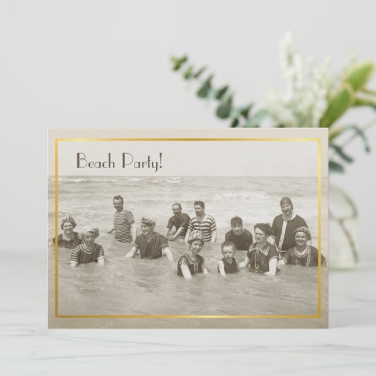  foto van Beach Party Kaart (Staand voorkant)