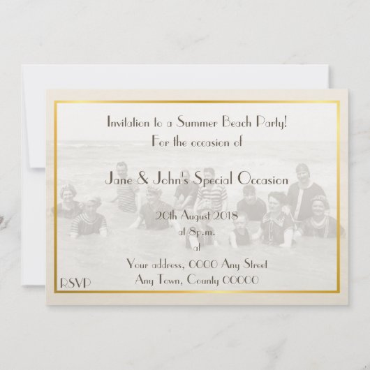  foto van Beach Party Kaart (Achterkant)