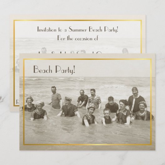  foto van Beach Party Kaart (Voorkant / Achterkant)