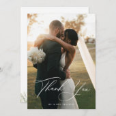 Foto van Beachside Pampas Grass Wedding Bedankkaart (Voorkant / Achterkant)