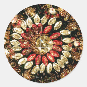 Foto van Beaded Indian Saree Ronde Sticker