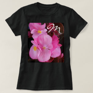 Foto van Beauful Pink Flowers Fancy Initiaal T-shirt
