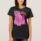 Foto van Beauful Pink Flowers Fancy Initiaal T-shirt (Voorkant)