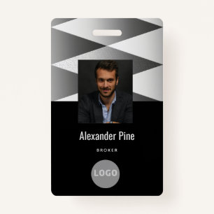 Foto van bedrijf Black White Employee ID Logo Name Badge