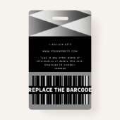 Foto van bedrijf Black White Employee ID Logo Name Badge (Achterkant)