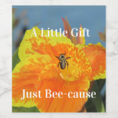 Foto van Bee Oranje Yellow Canna Lily Wijn Etiket (Enkel label)