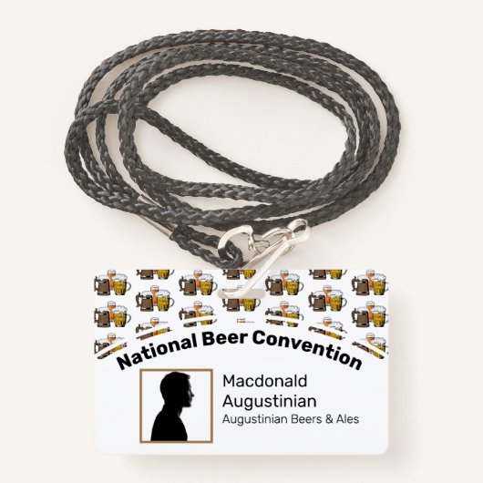 Foto van Beer Convention Delegate Badge (Voorkant met draagriem)