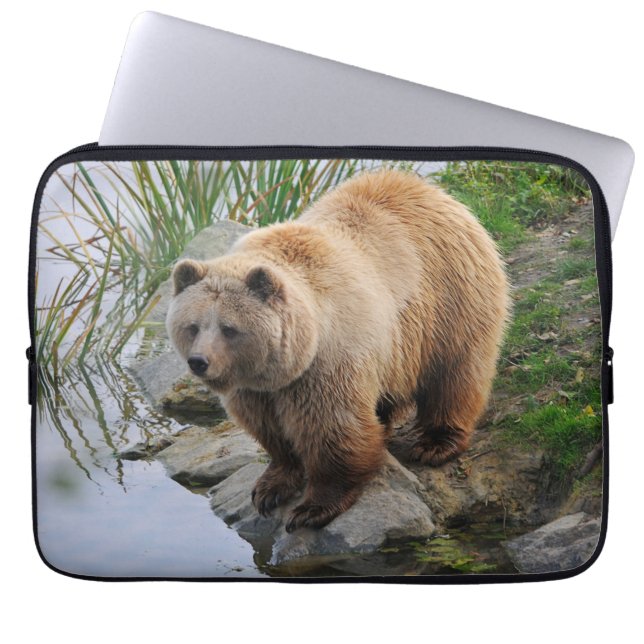 Foto van Beer Wildlife Animal Grizzly Laptop Sleeve (Voorkant)