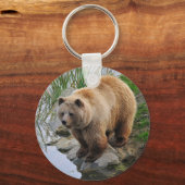 Foto van Beer Wildlife Animal Grizzly Sleutelhanger (Achterkant)