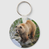Foto van Beer Wildlife Animal Grizzly Sleutelhanger (Achterkant)