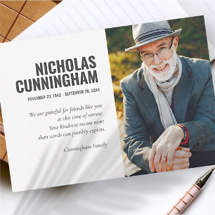 Foto van begrafenis voor eeuwig in ons hart Foto Bedankkaart