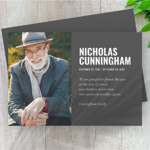 Foto van begrafenis voor eeuwig in ons hart Foto Bedankkaart