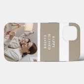 Foto van Beige Modern | Vrolijk geborsteld Pasen Case-Mate iPhone Case (Achterkant (horizontaal))
