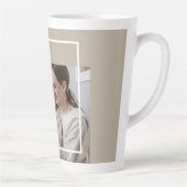 Foto van Beige Modern | Vrolijk geborsteld Pasen Latte Mok (Rechts)