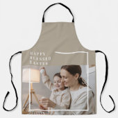 Foto van Beige Modern | Vrolijk geborsteld Pasen Schort (Voorkant)