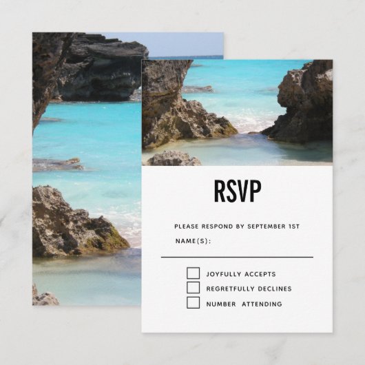 Foto van Bermuda Coast & Tropical Sea RSVP Kaartje (Voorkant / Achterkant)