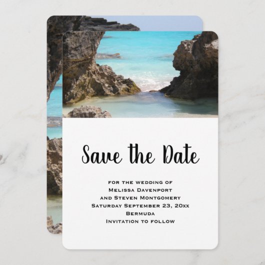 Foto van Bermuda Coast & Tropical Sea Save The Date (Voorkant / Achterkant)