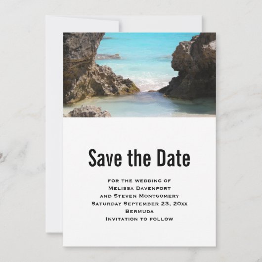 Foto van Bermuda Coast & Tropical Sea Save The Date (Voorkant)